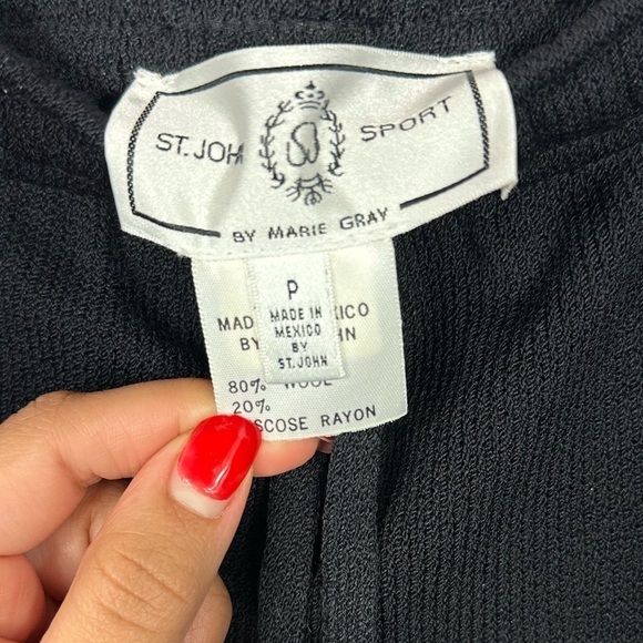 St John Sport black santana drawstring pants with sequins size S - Picture 7 of 9